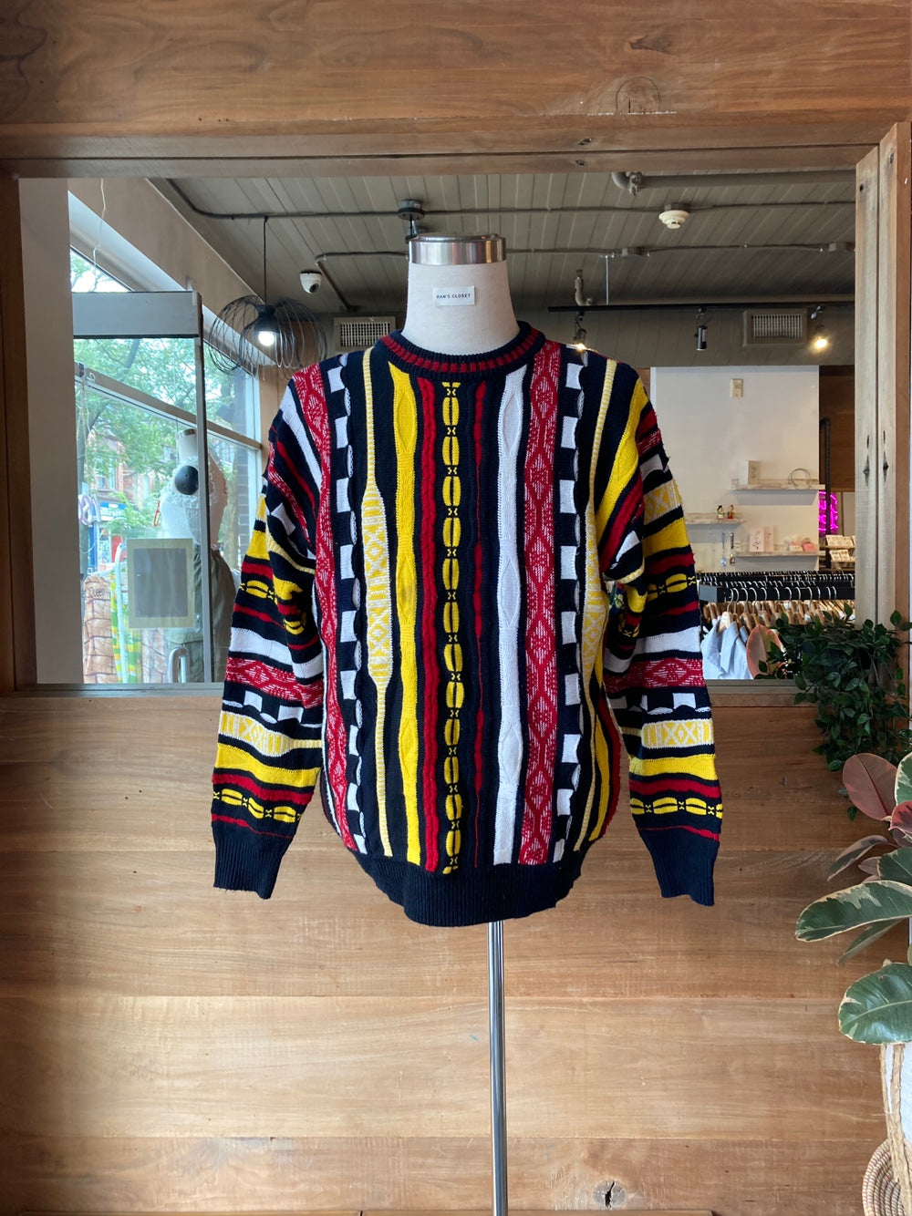 Vintage Red Yellow and Black Coogi Style Sweater