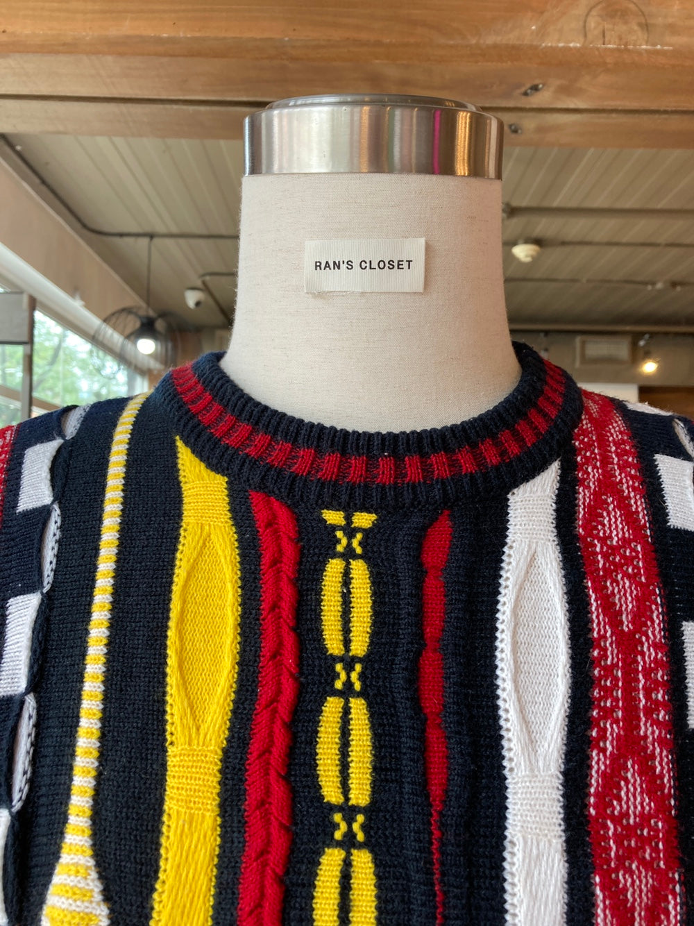 Vintage Red Yellow and Black Coogi Style Sweater