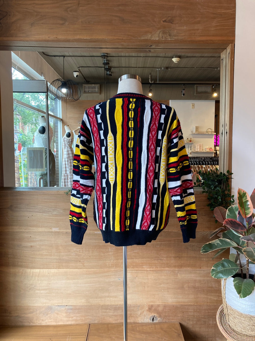 Vintage Red Yellow and Black Coogi Style Sweater