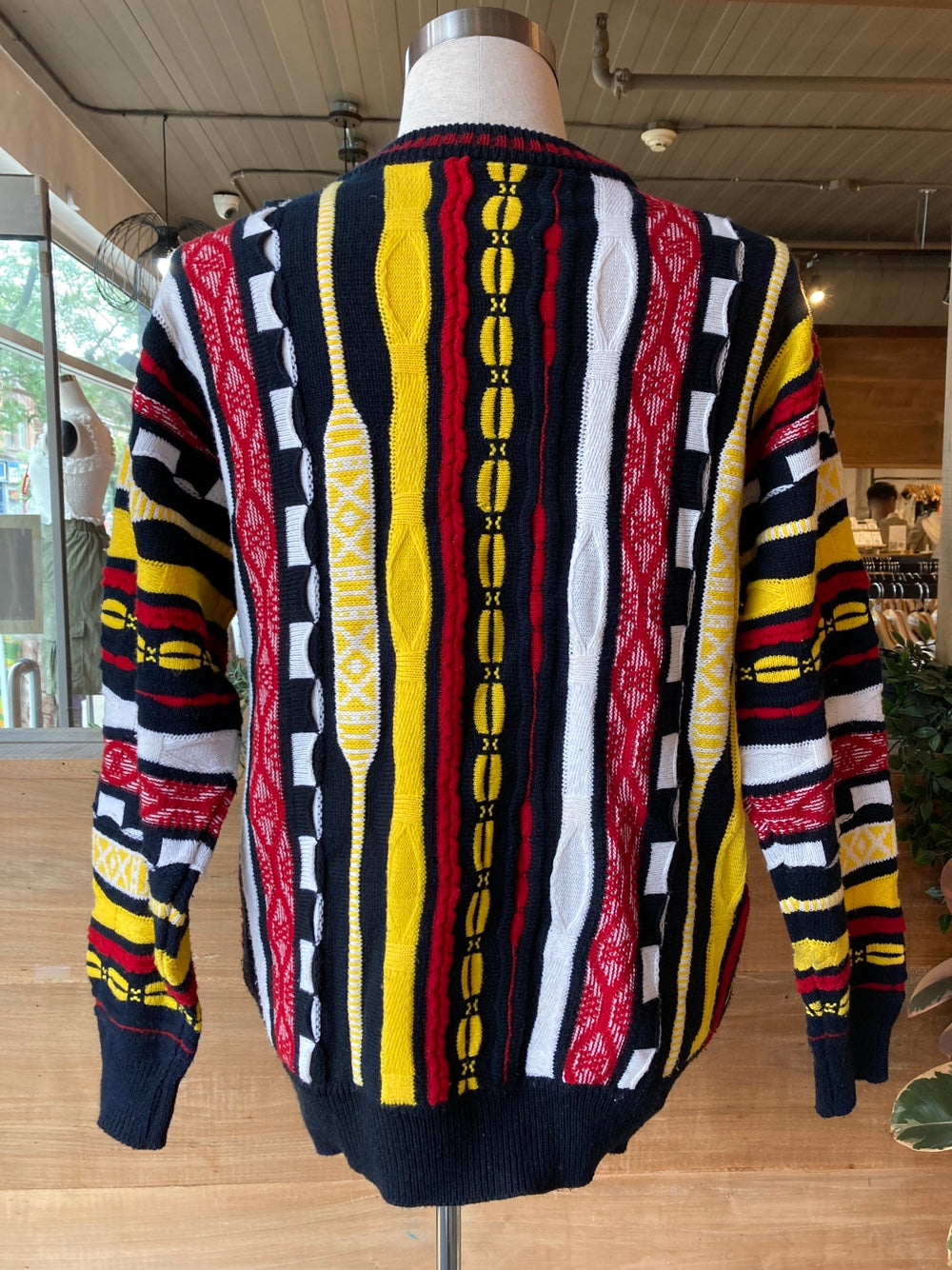 Vintage Red Yellow and Black Coogi Style Sweater