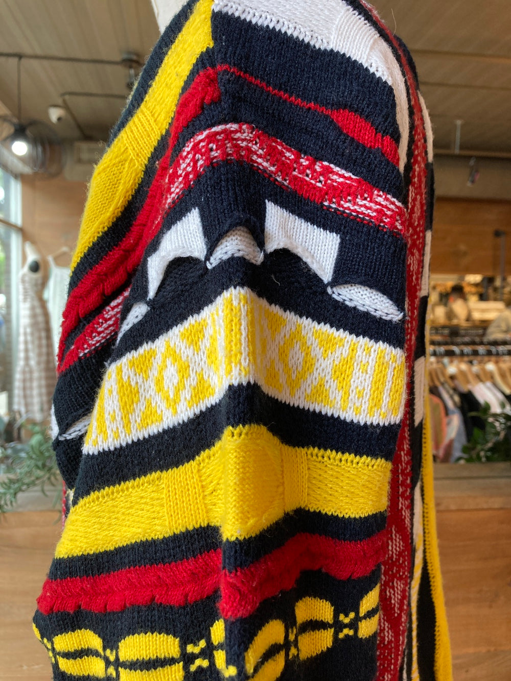 Vintage Red Yellow and Black Coogi Style Sweater