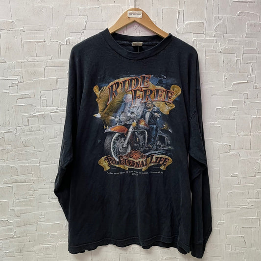 Vintage "Ride Free to Eternal Life" Long-Sleeve Shirt