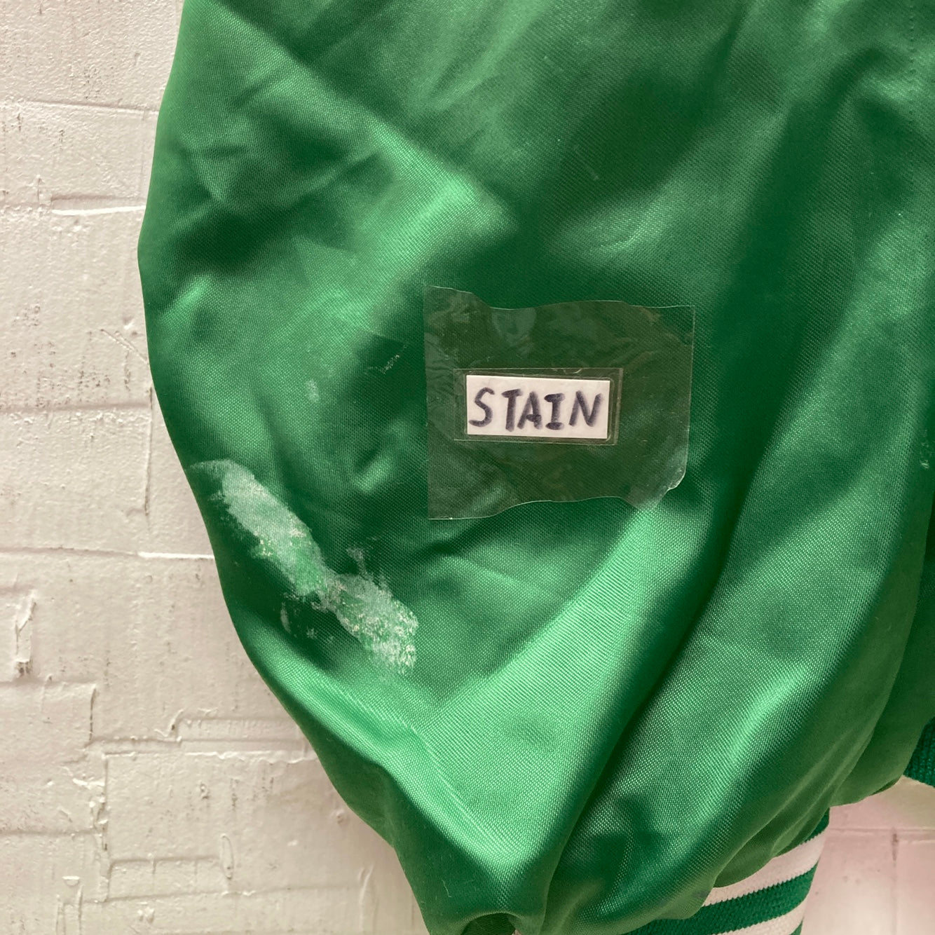 Vintage Evans Glass Green Satin Bomber Jacket