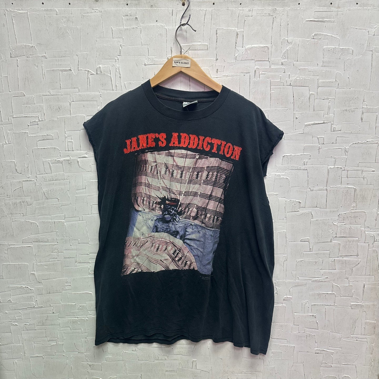 Vintage 1990's Jane's Addiction Cut-Off Graphic Band T-Shirt