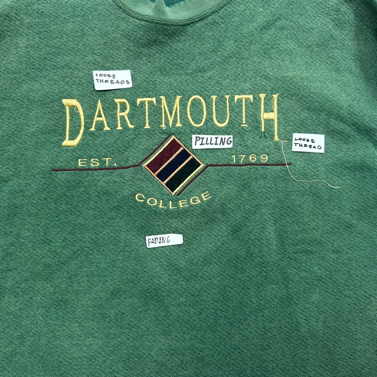 Vintage Distressed Dartmouth University Sweatshirt