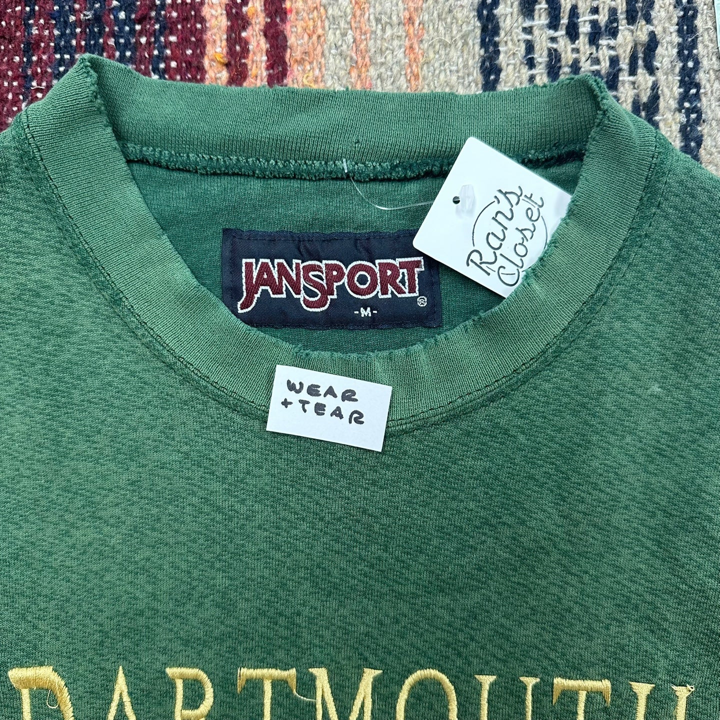 Vintage Distressed Dartmouth University Sweatshirt