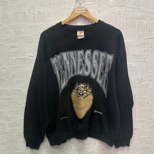 Vintage 1993 Tennessee Tasmanian Devil Black Sweatshirt