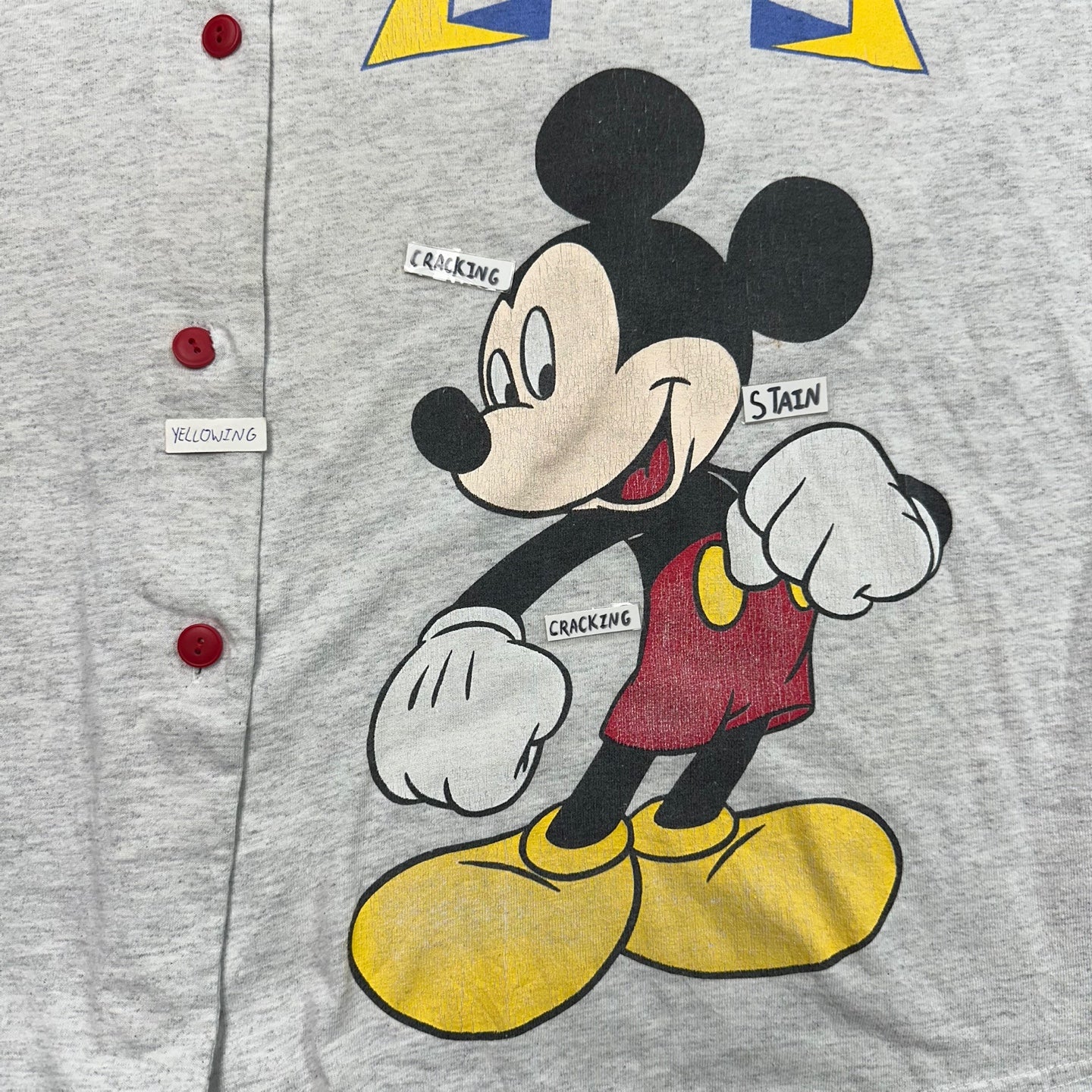 Vintage Mickey Mouse Classic Style Baseball Jersey