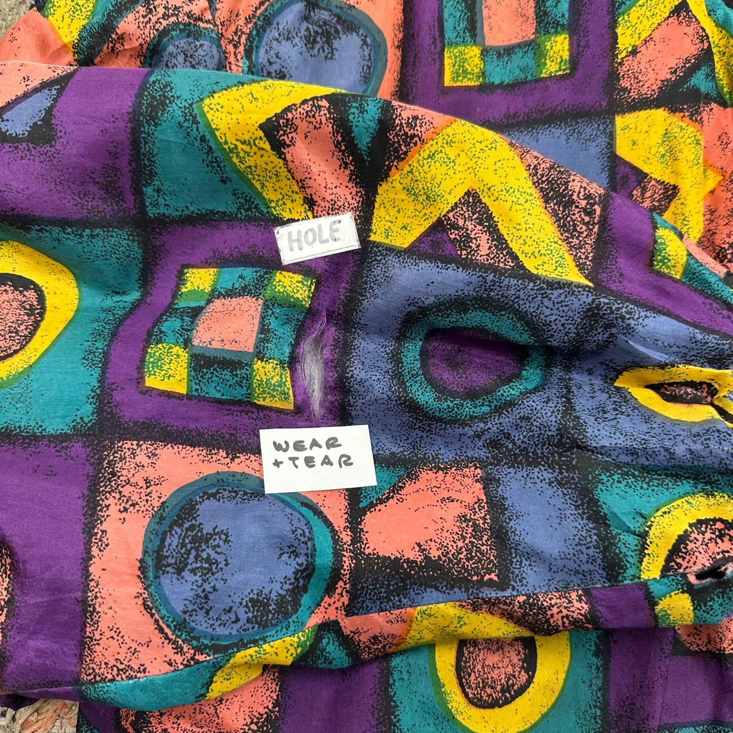 Vintage Metro Express Silk Funky Print Jacket