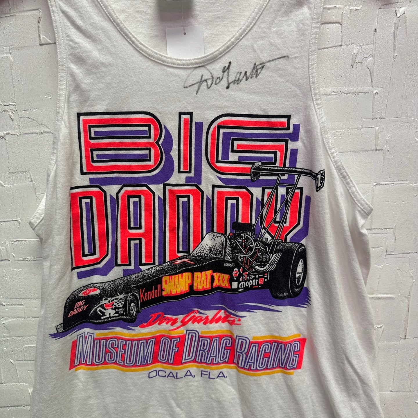 Vintage Museum of Drag Racing Don Garlits Signed Tank Top