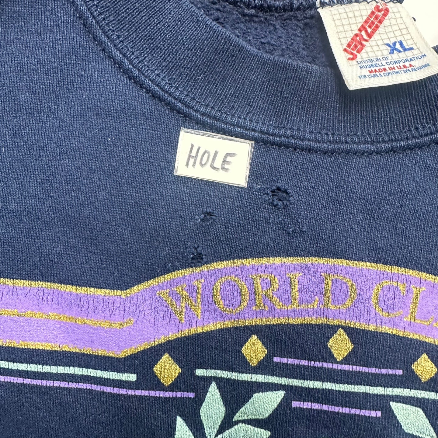 Vintage Charlotte New York Navy Made in USA Sweatshirt