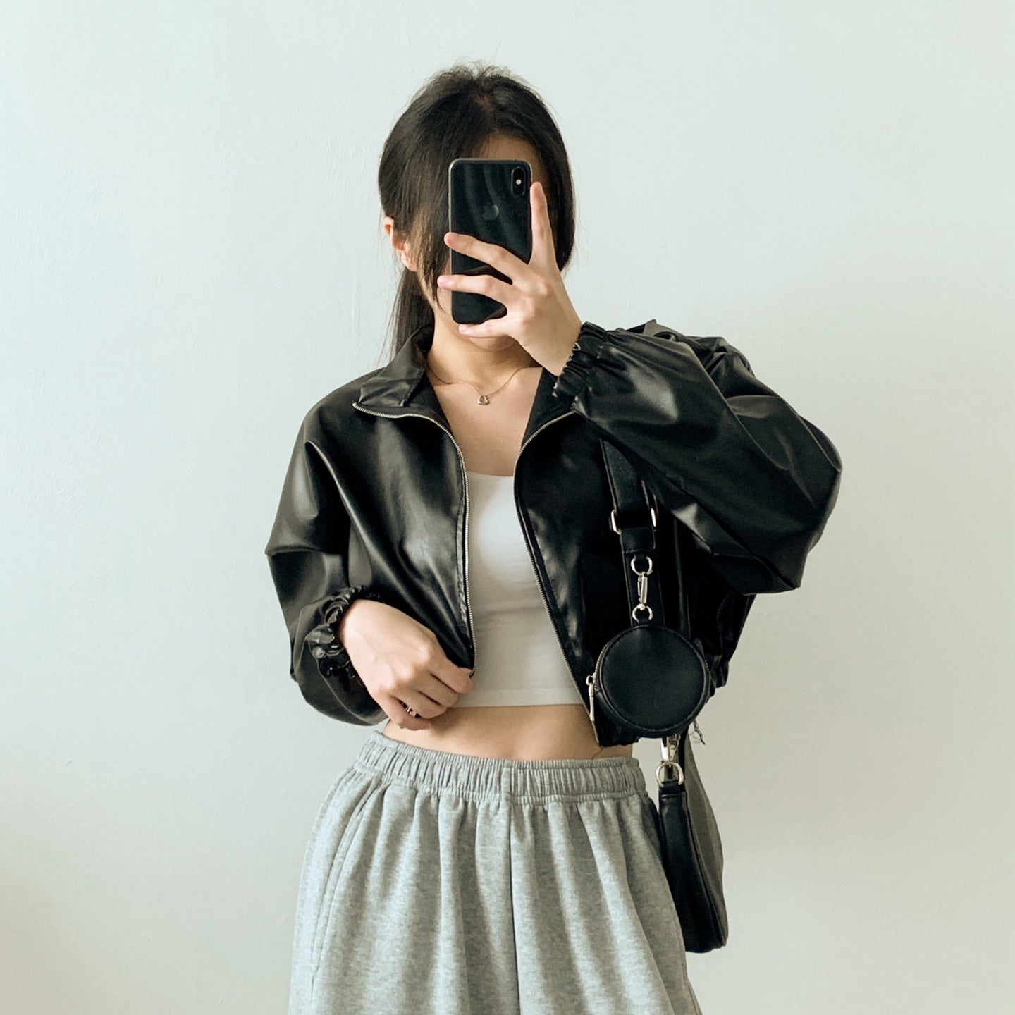 Cropped Drop Shoulder Bomber Jacket