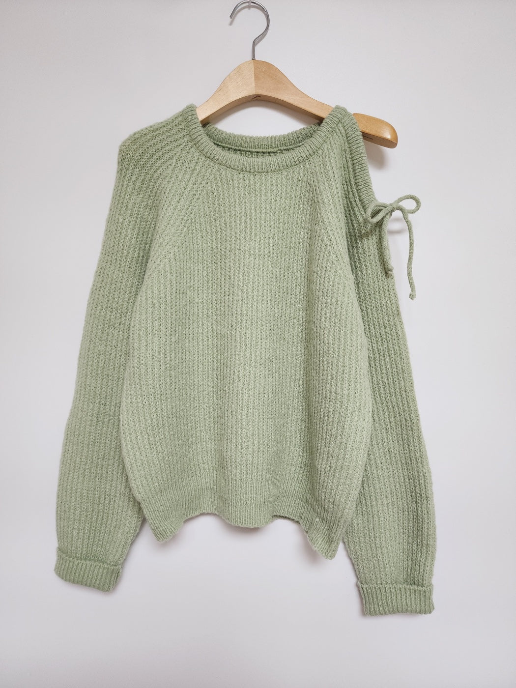 Shoulder Cut Out Knit Sweater