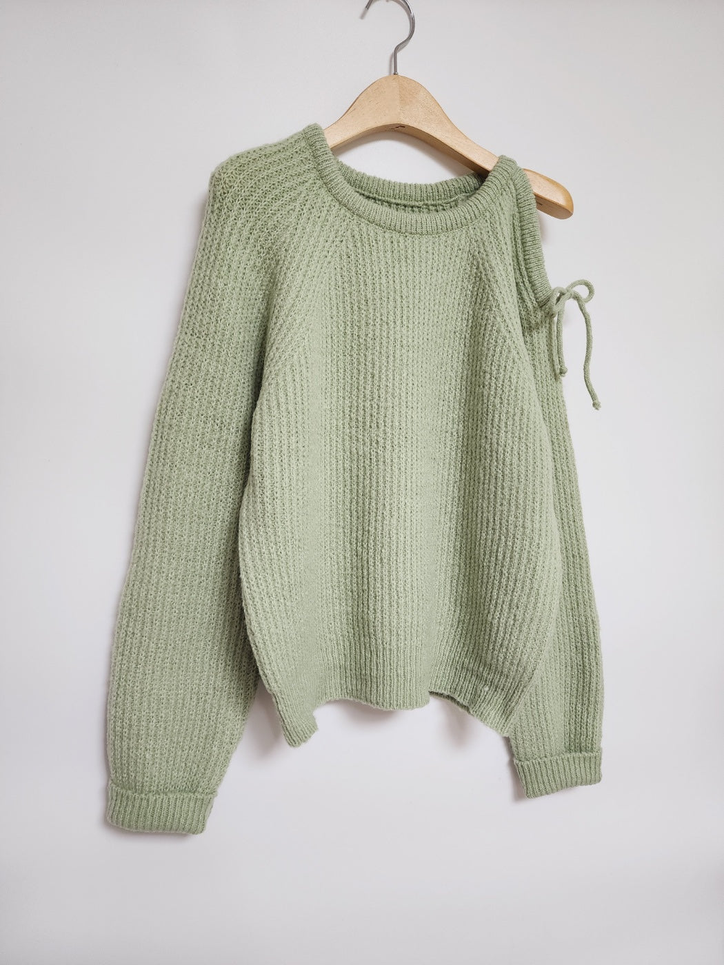 Shoulder Cut Out Knit Sweater