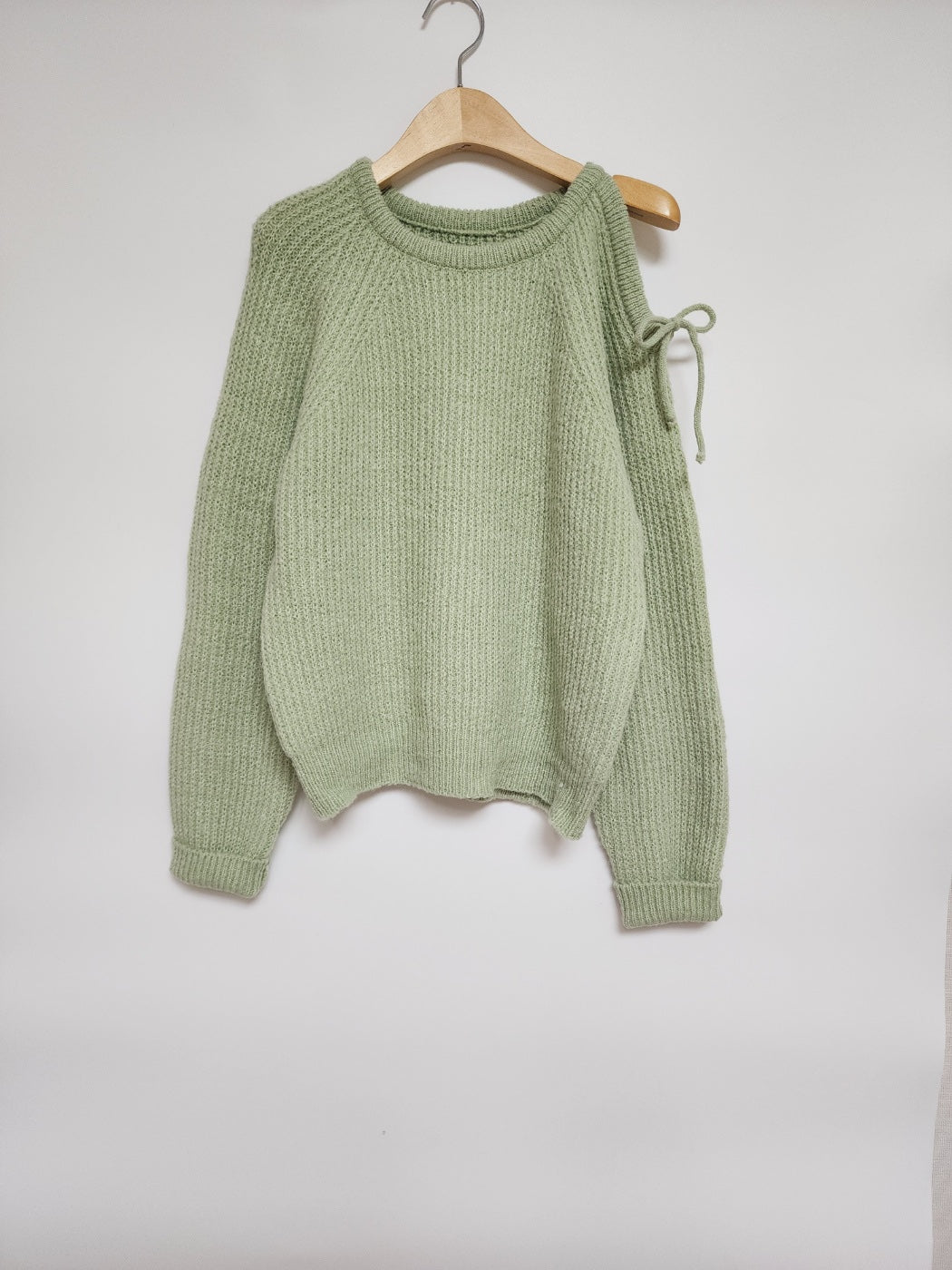 Shoulder Cut Out Knit Sweater