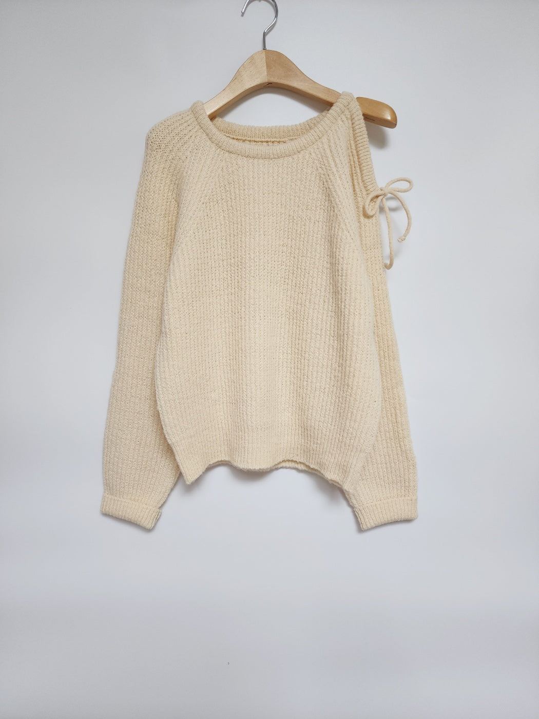 Shoulder Cut Out Knit Sweater