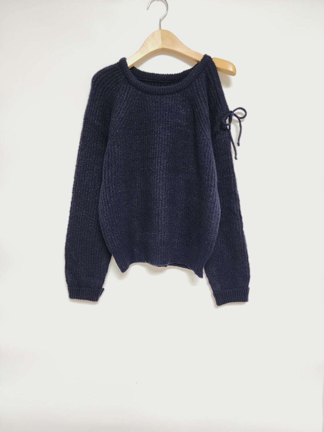 Shoulder Cut Out Knit Sweater