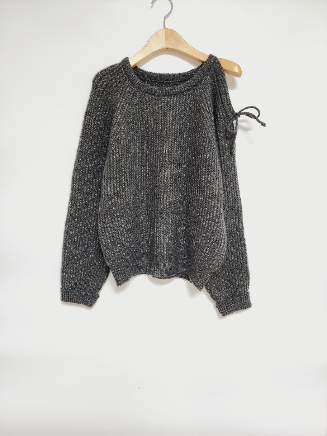 Shoulder Cut Out Knit Sweater