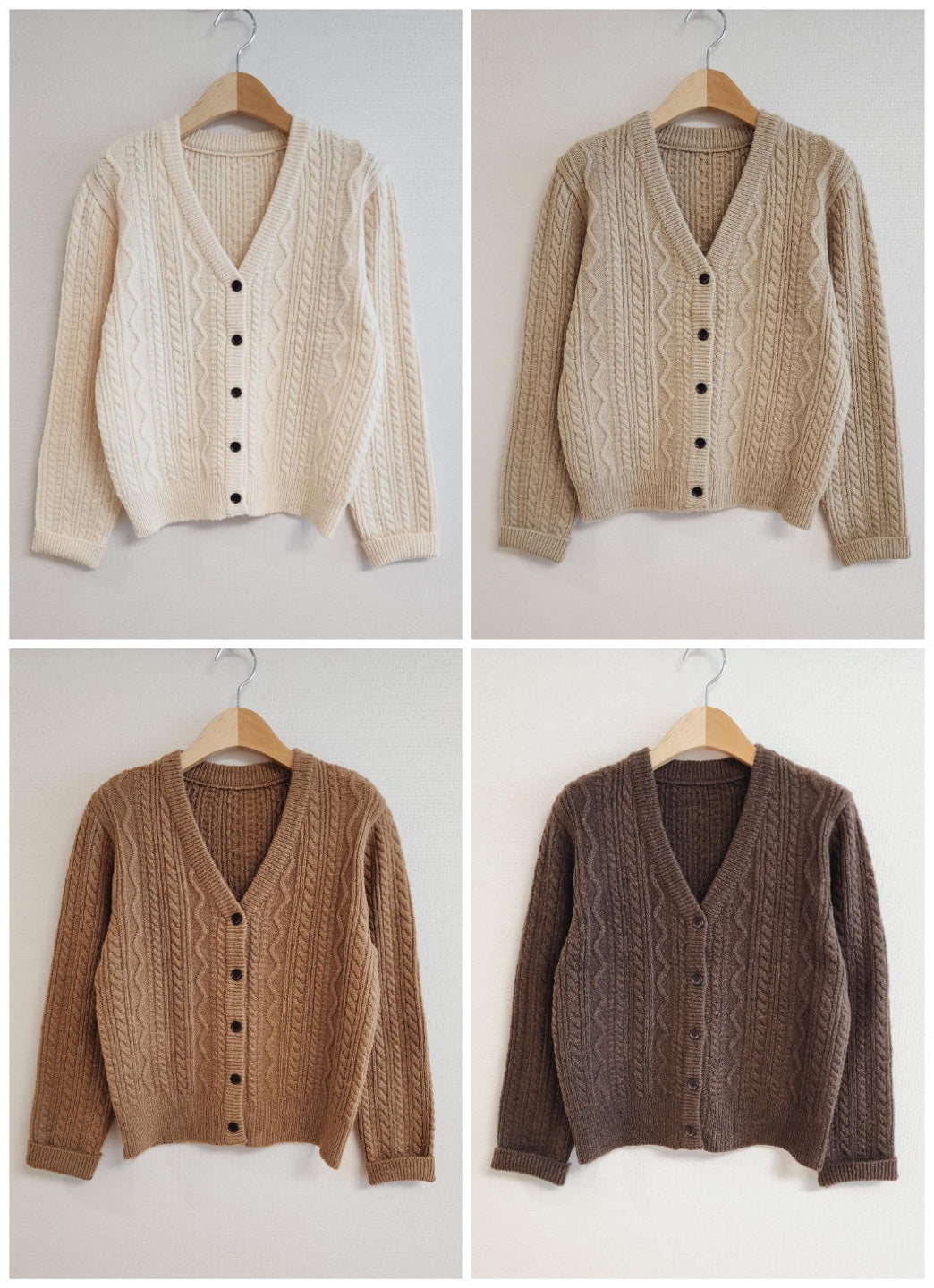 Cable Knit V-Neck Cardigan Sweater