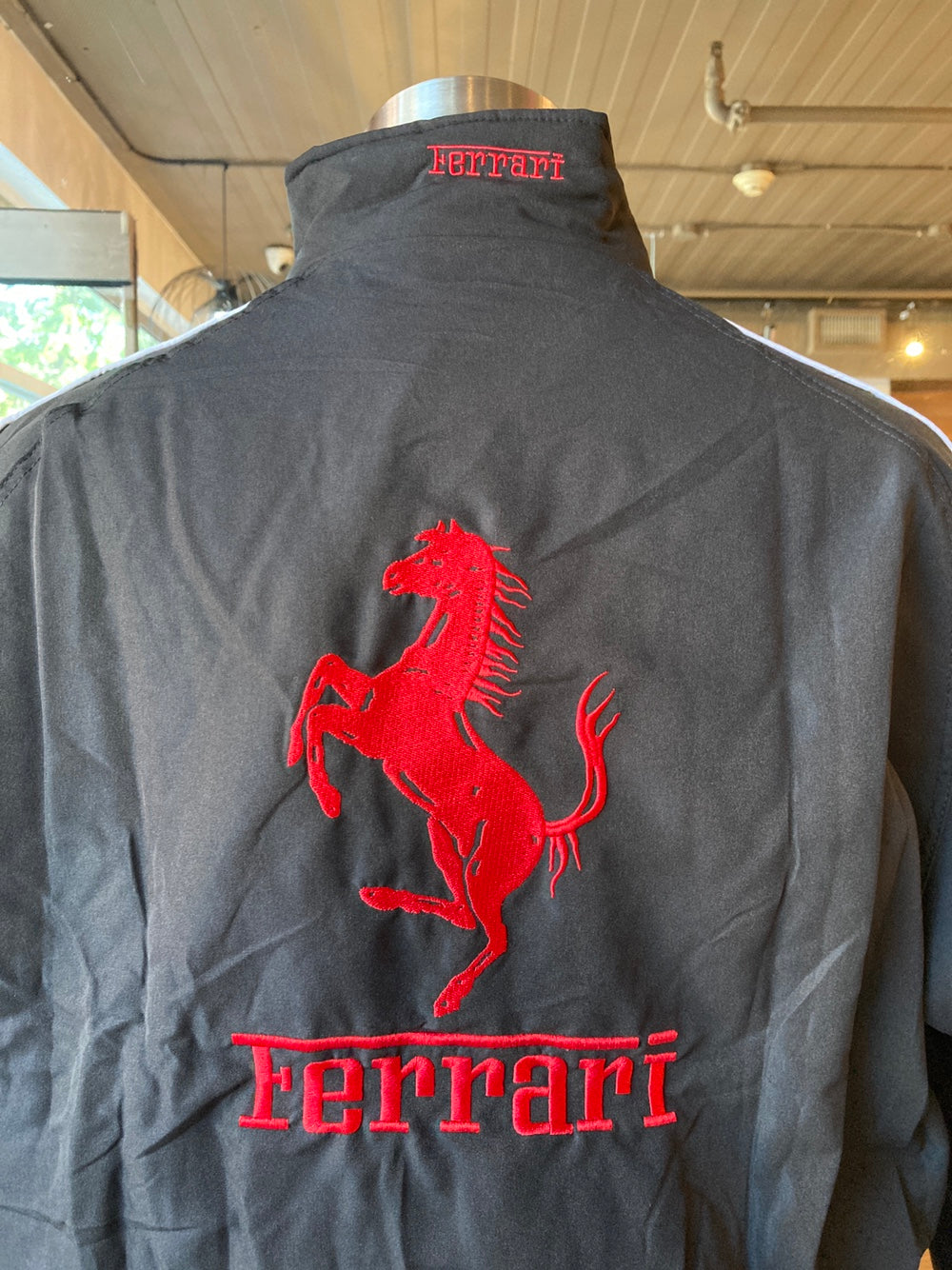 Black Ferrari Lined Racing Jacket