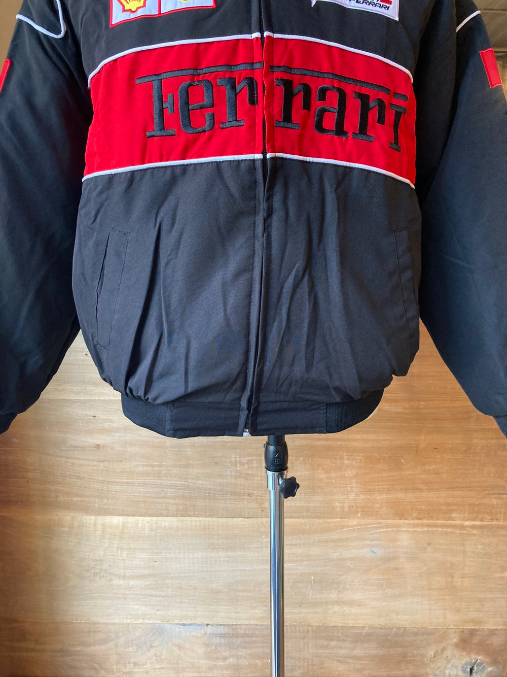 Black Ferrari Lined Racing Jacket