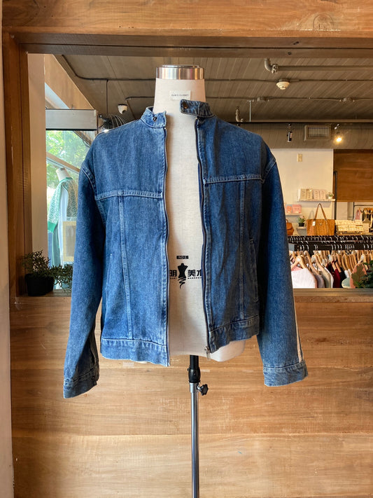 Men's Moto Style Denim Jacket