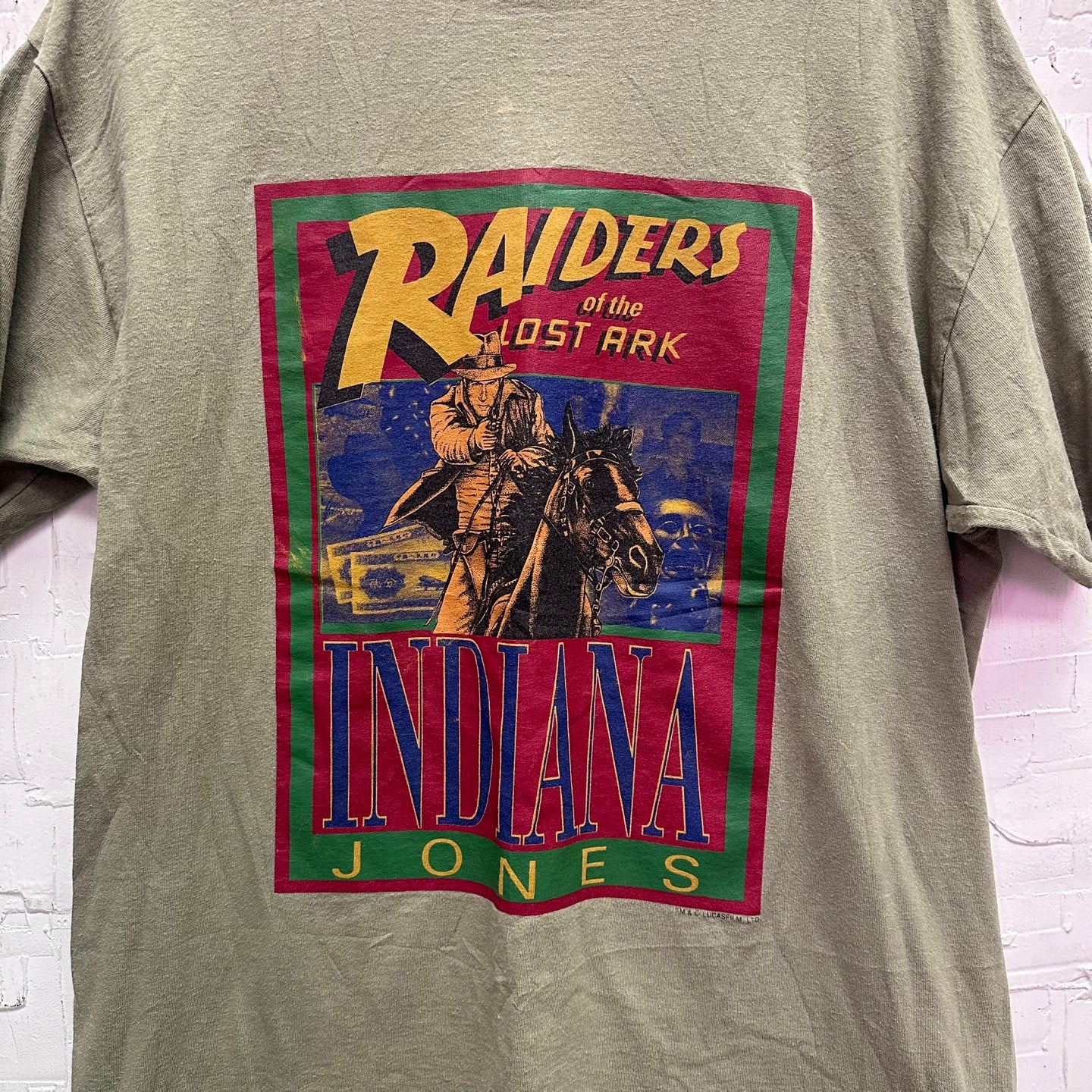 Vintage HRLA Raiders of the Last Ark Indiana Jones Graphic T-Shirt