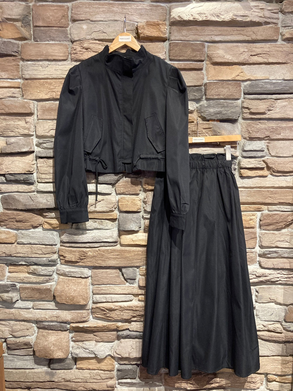 Volume Skirt and Jacket Set