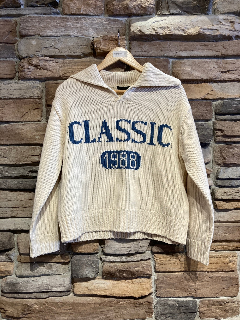 "Classic" Collared Knit Pullover Sweater