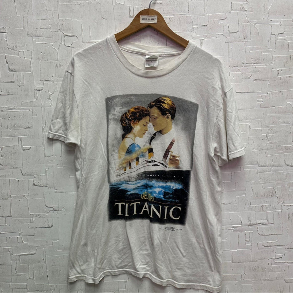 Vintage 1998 Titanic Movie Graphic Promo T-Shirt