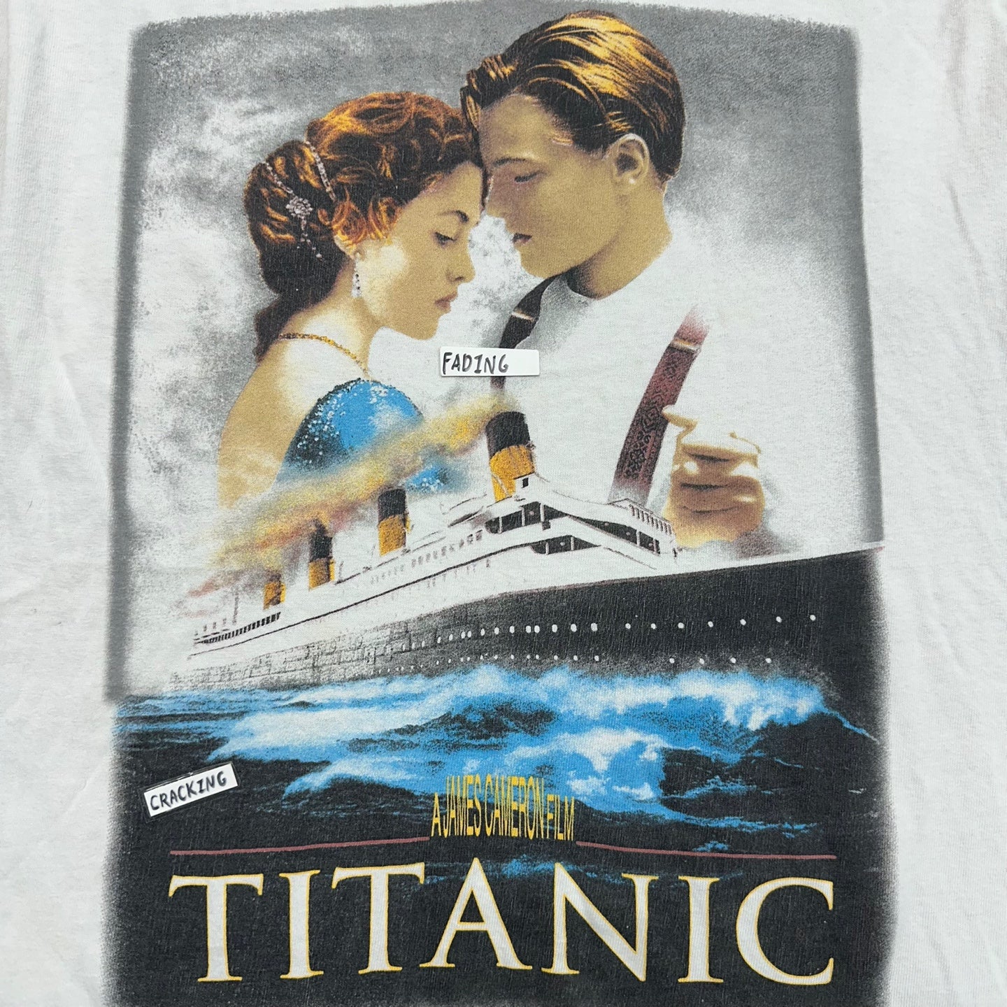 Vintage 1998 Titanic Movie Graphic Promo T-Shirt