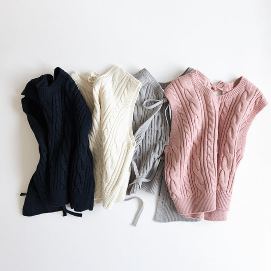 Tie Closure Knit Vest