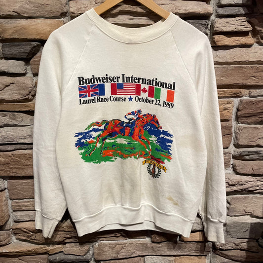 Vintage Budweiser International Horse Racing Graphic Sweatshirt