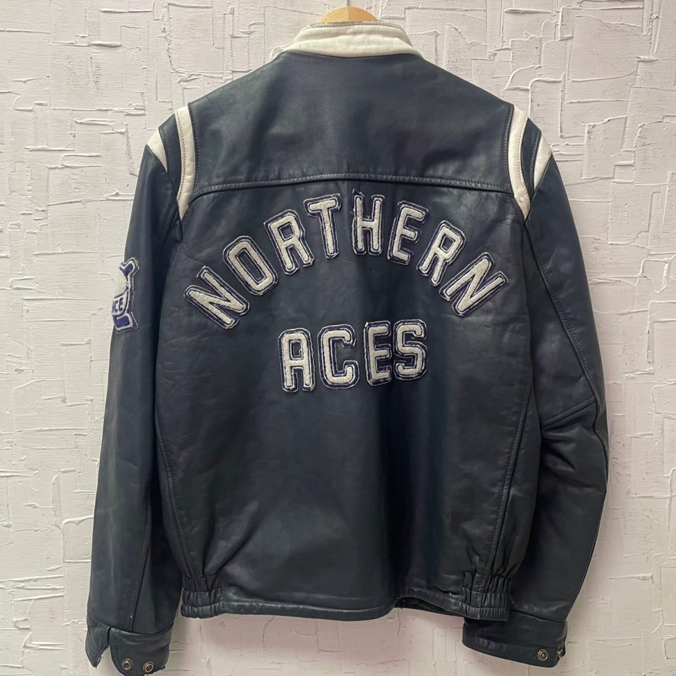 Vintage Northern Aces Leather Letterman Jacket