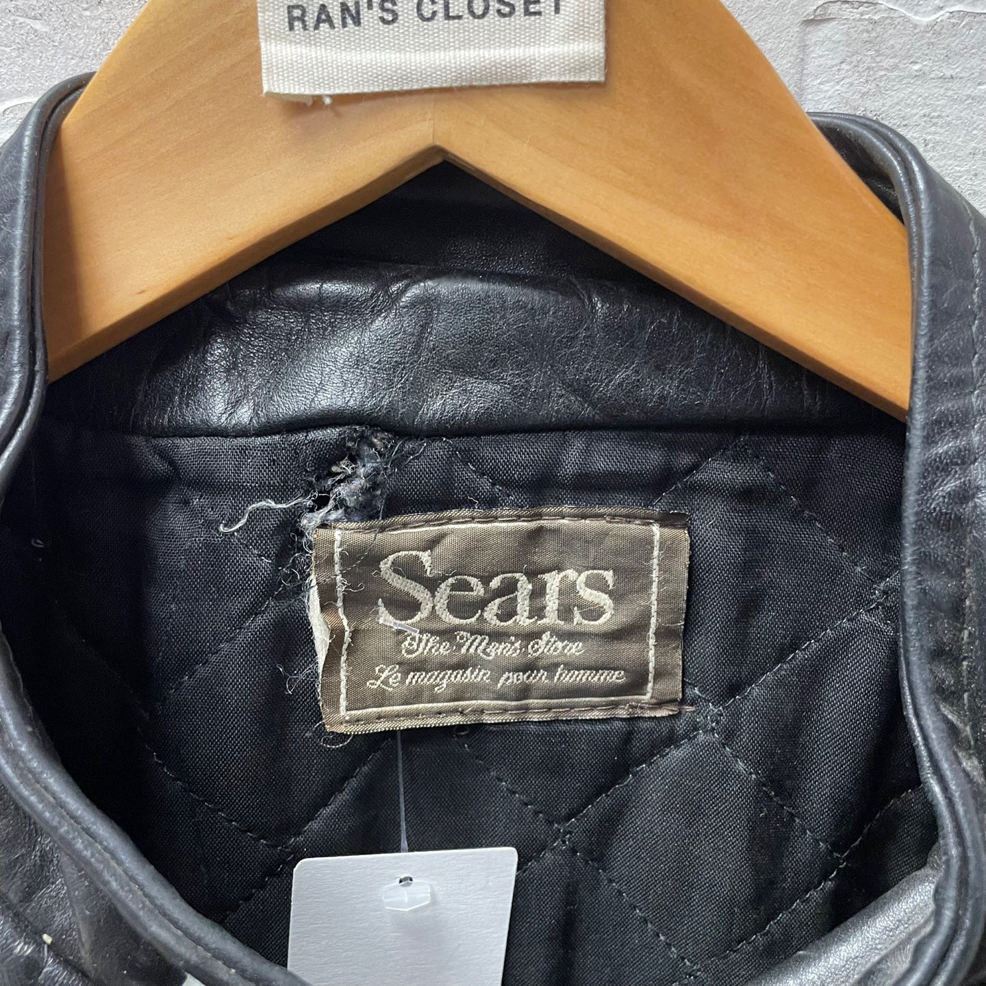 Vintage Sears The Men's Store Distressed Leather Jacket