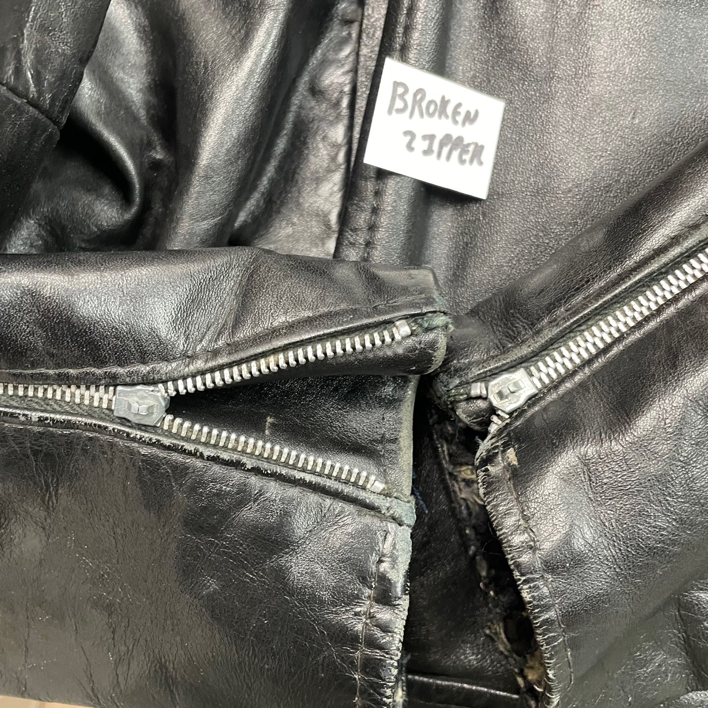 Vintage Sears The Men's Store Distressed Leather Jacket