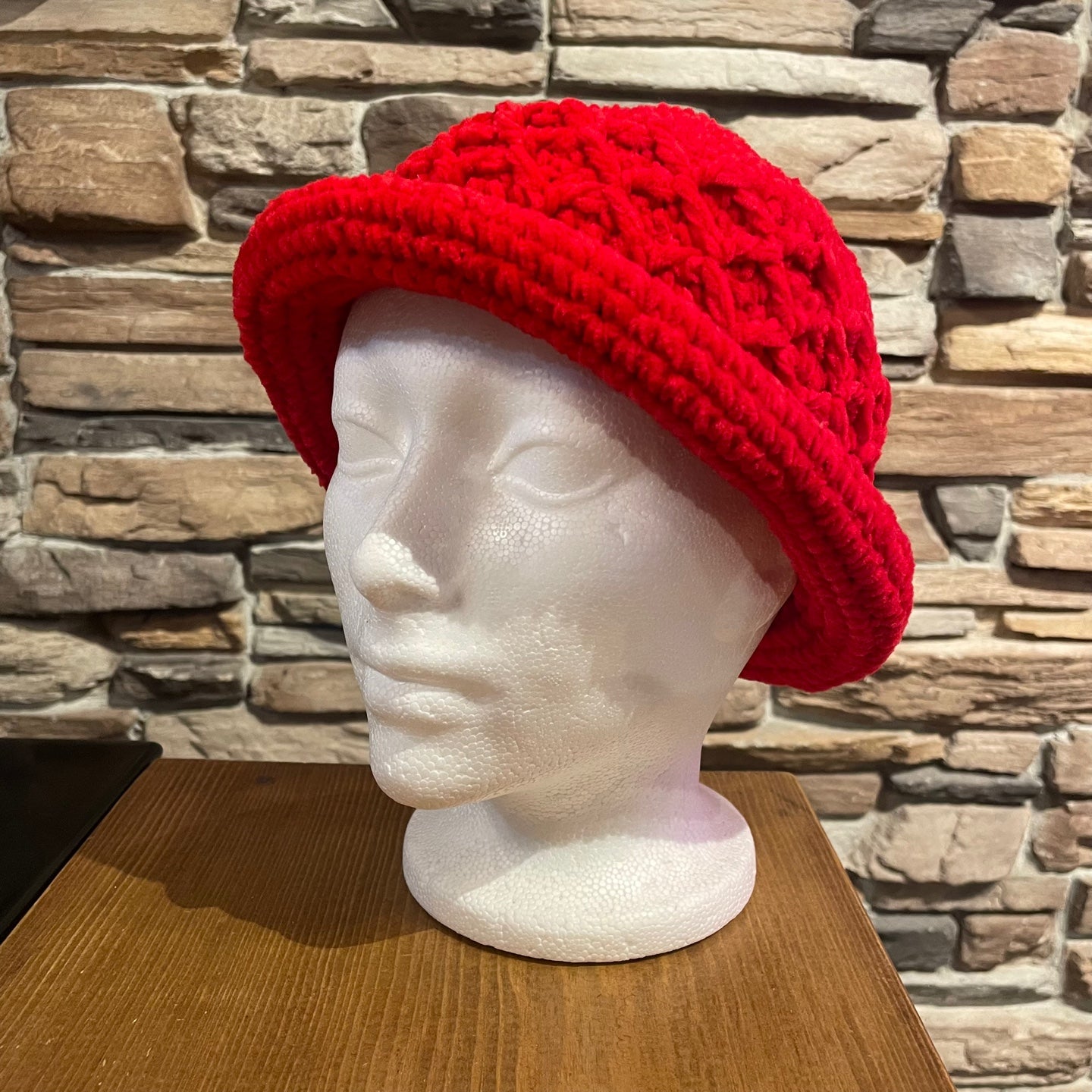 Short Brim Knit Hat