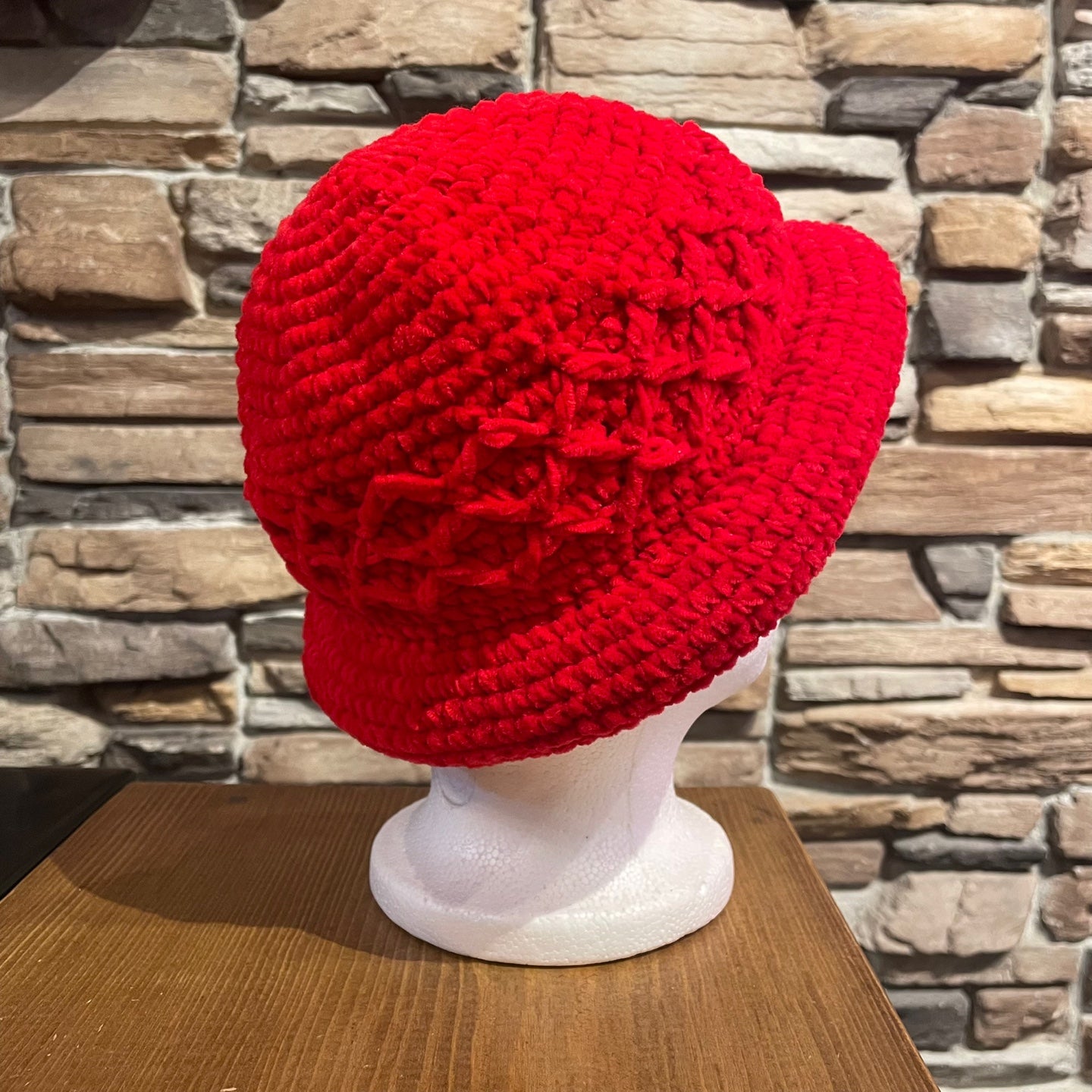 Short Brim Knit Hat