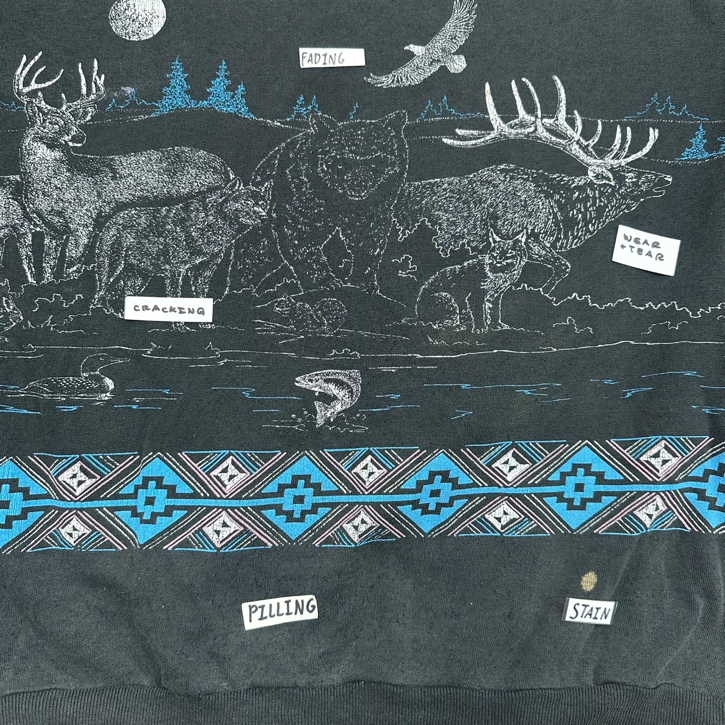 Vintage AU Sportswear Wildlife Landscape Sweatshirt