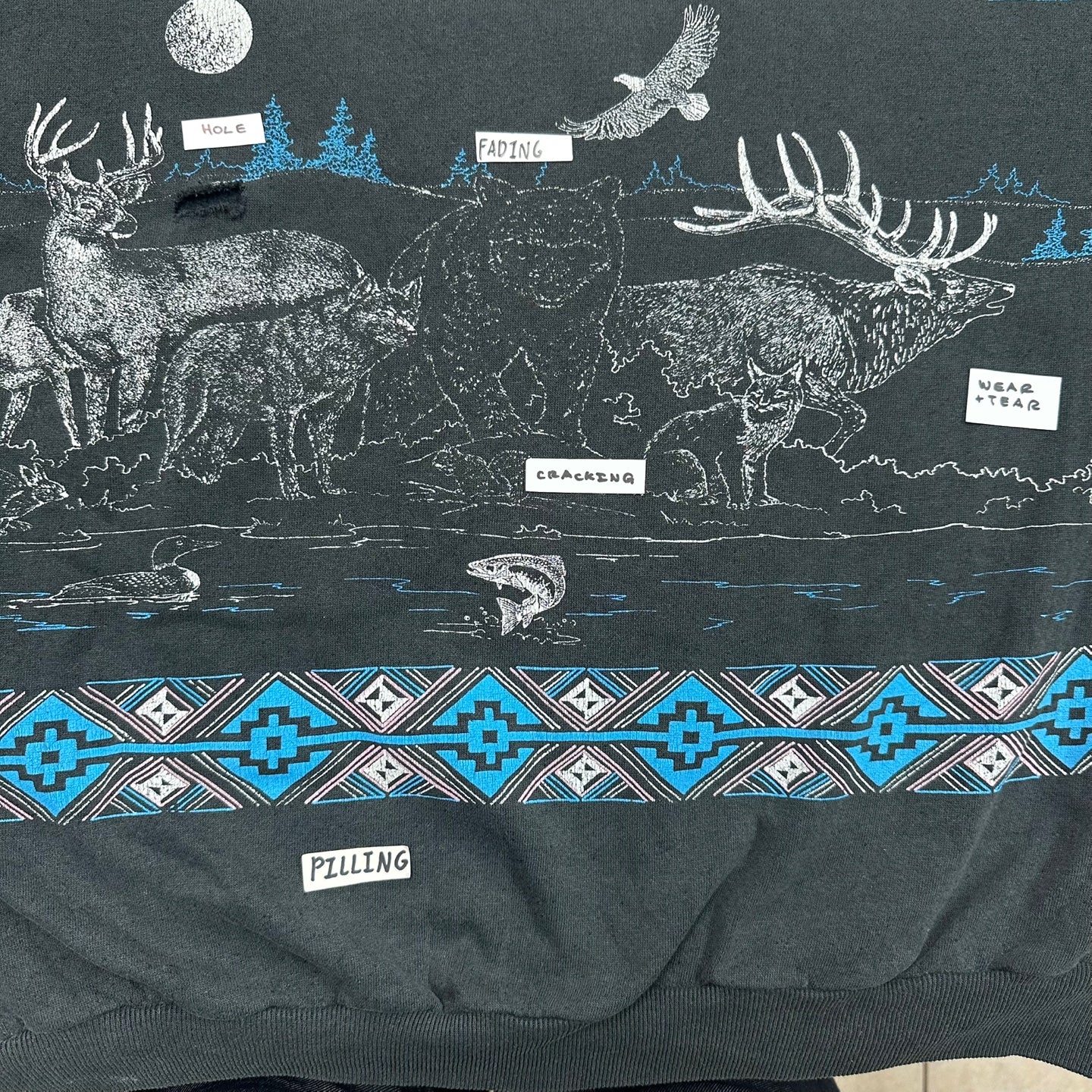 Vintage AU Sportswear Wildlife Landscape Sweatshirt