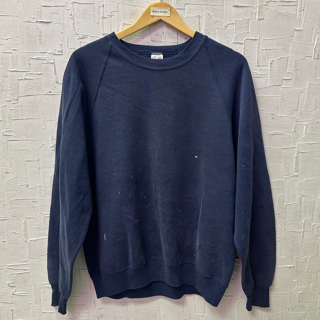 Vintage Jerzees Made in usa Distressed Navy Sweatshirt