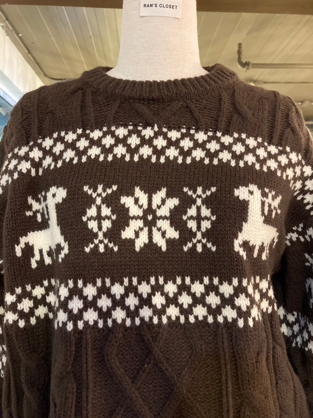 Reindeer and Snowflakes Christmas Sweater