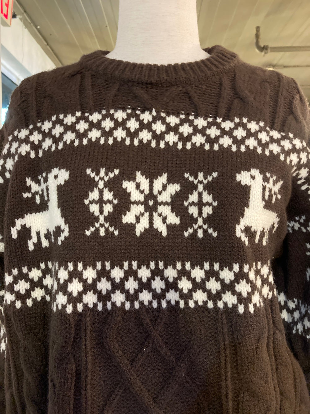 Reindeer and Snowflakes Christmas Sweater