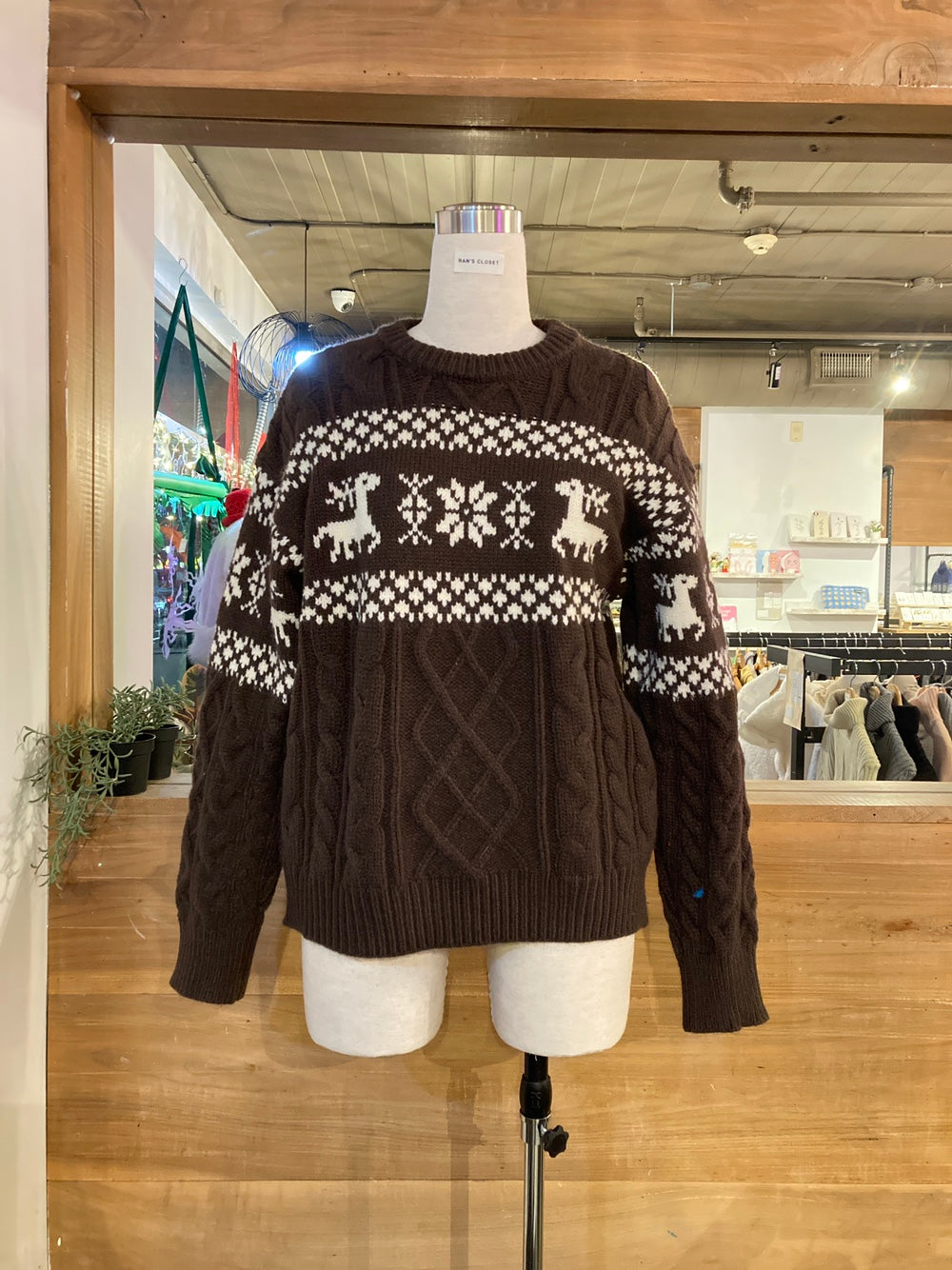 Reindeer and Snowflakes Christmas Sweater