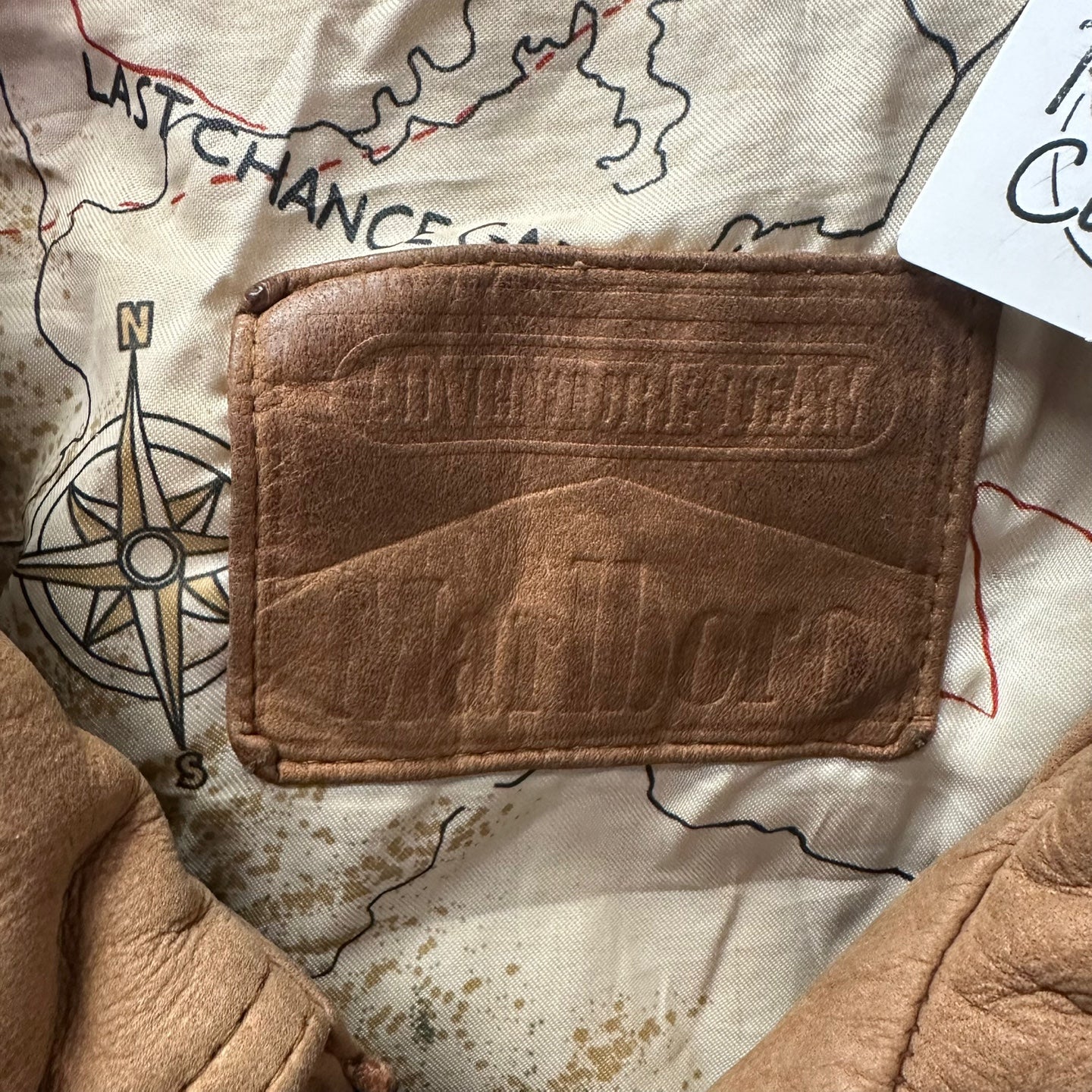 Vintage Marlboro Tan Leather Bomber Jacket