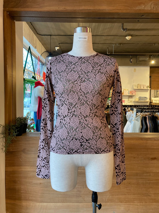 Long Sleeve Floral Lace Top