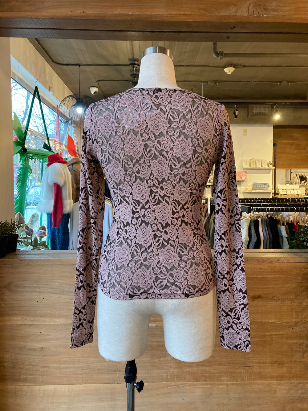 Long Sleeve Floral Lace Top