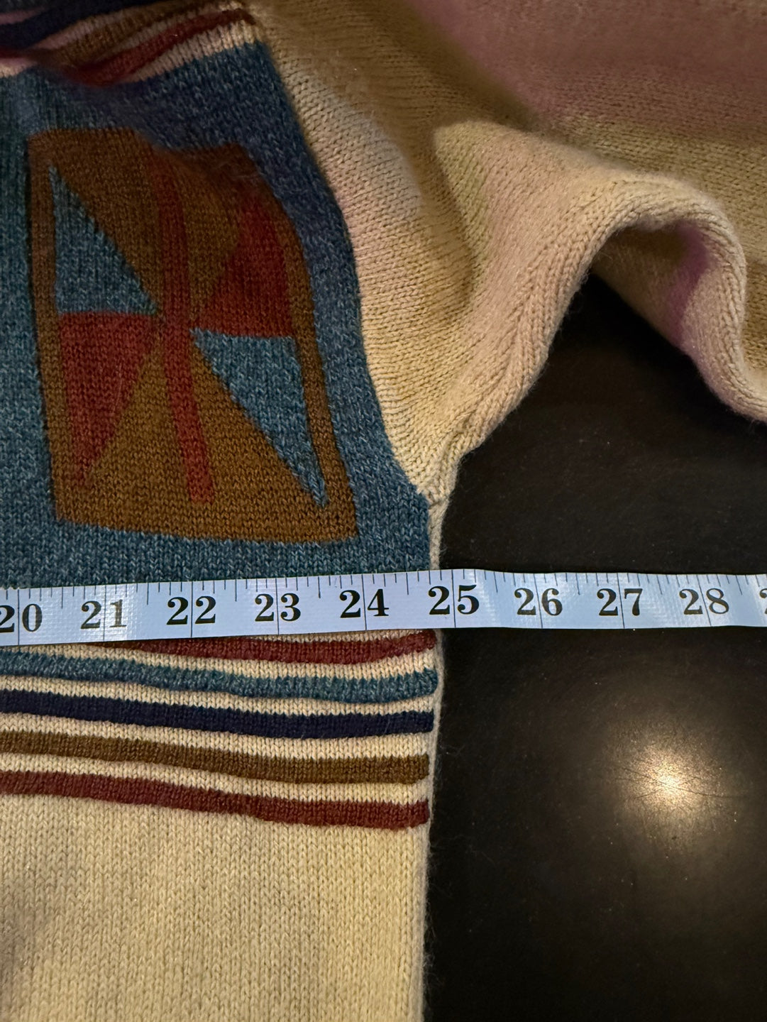 Vintage Oatmeal Colour Wool Blend Sweater