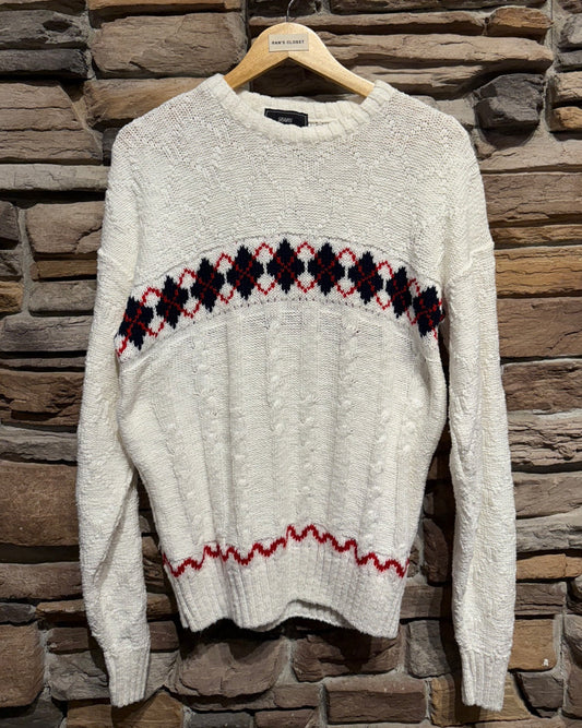 Vintage Sears The Men's  Store White Sweater