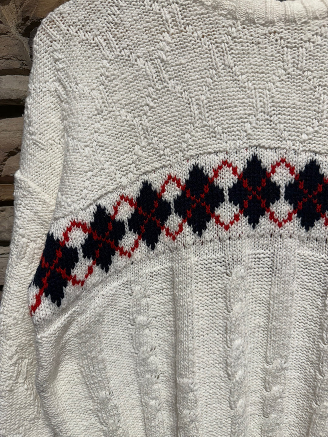 Vintage Sears The Men's  Store White Sweater